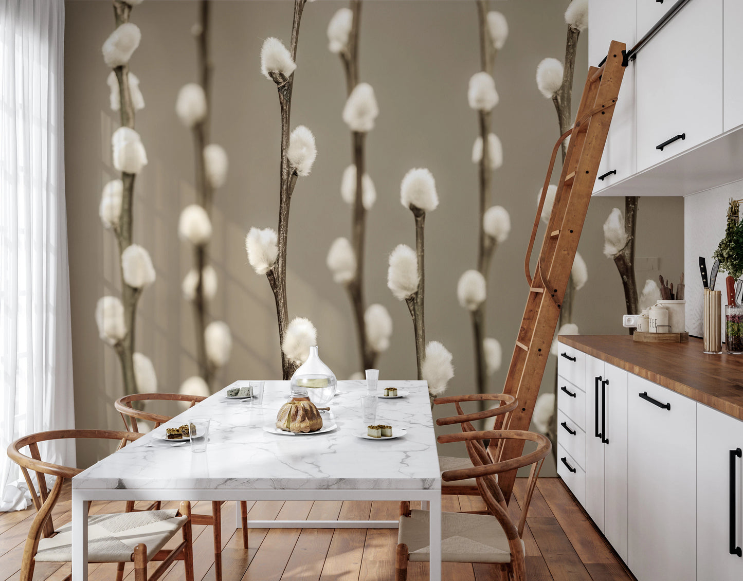 Pussy Willow vægmaleri