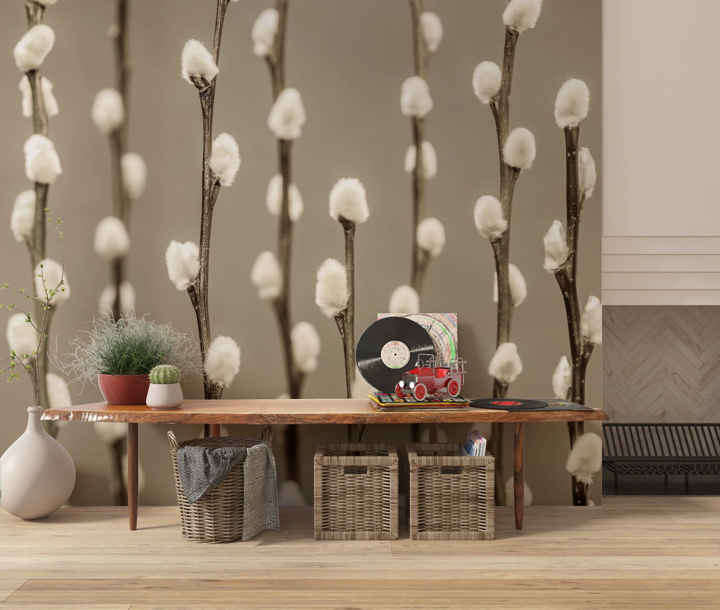 Pussy Willow vægmaleri