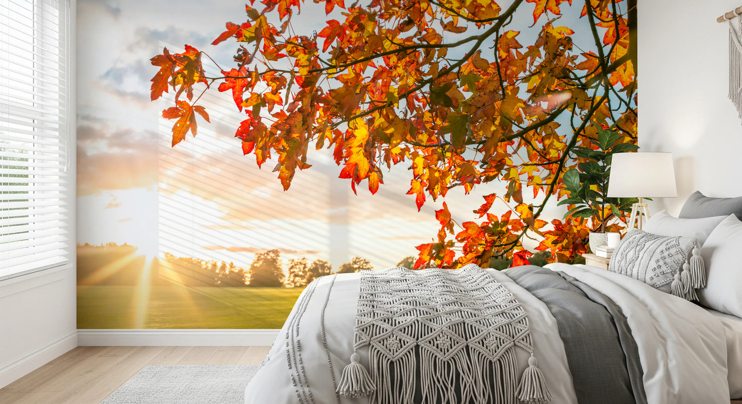 Efterårets gyldne symfoni vægmaleri