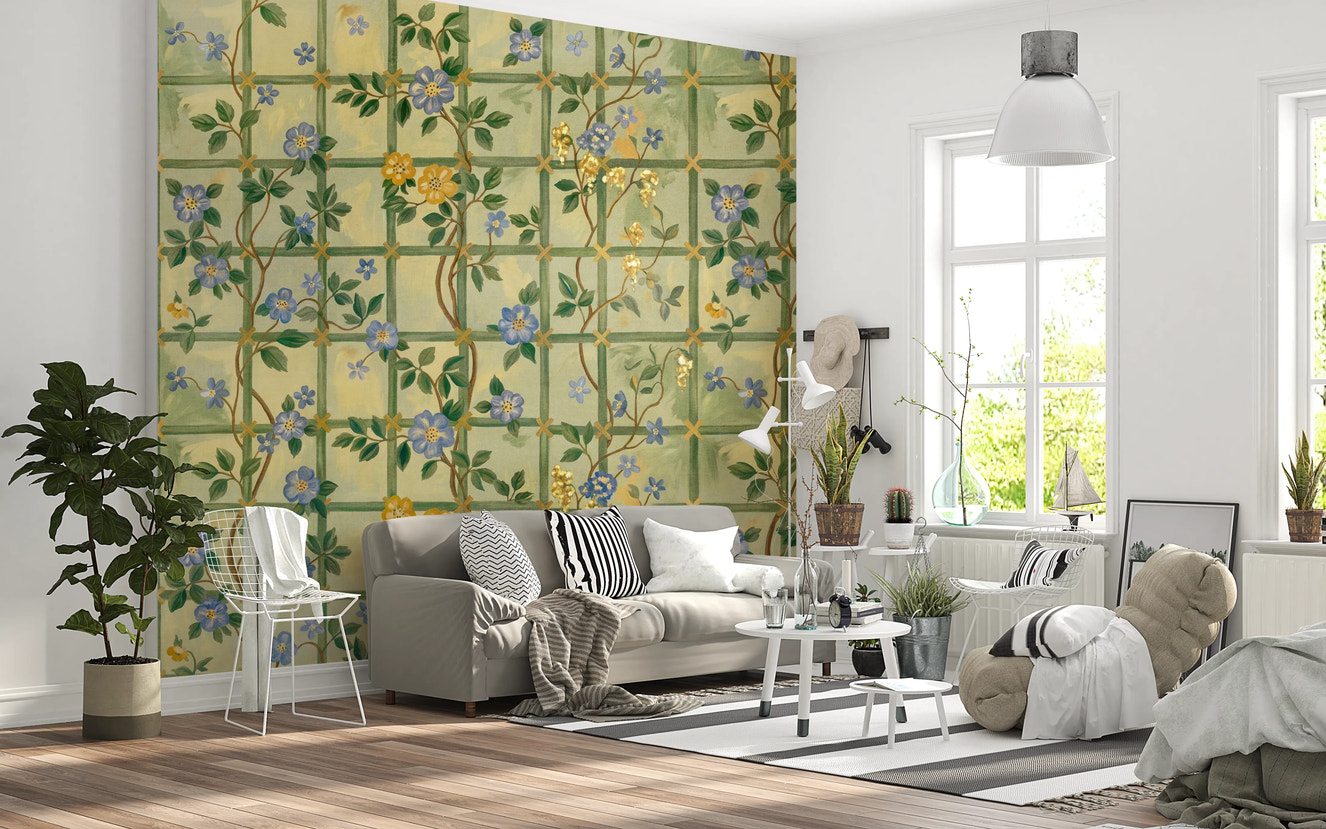 Vintage Garden English Roses Wall Mural