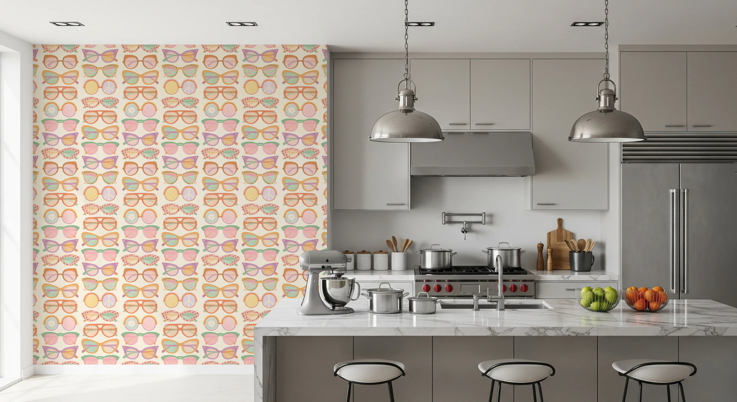 Shades of Cool  -  Mid-Mod Summer Muted Tones Wallpaper⁠