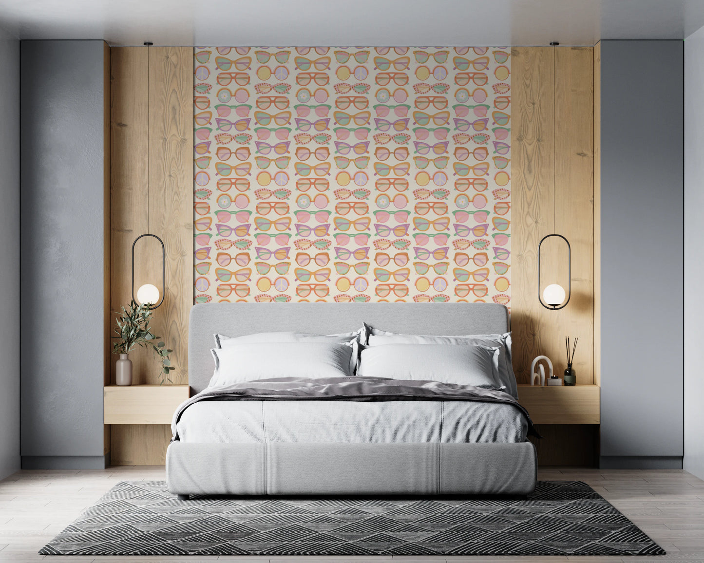 Shades of Cool  -  Mid-Mod Summer Muted Tones Wallpaper⁠