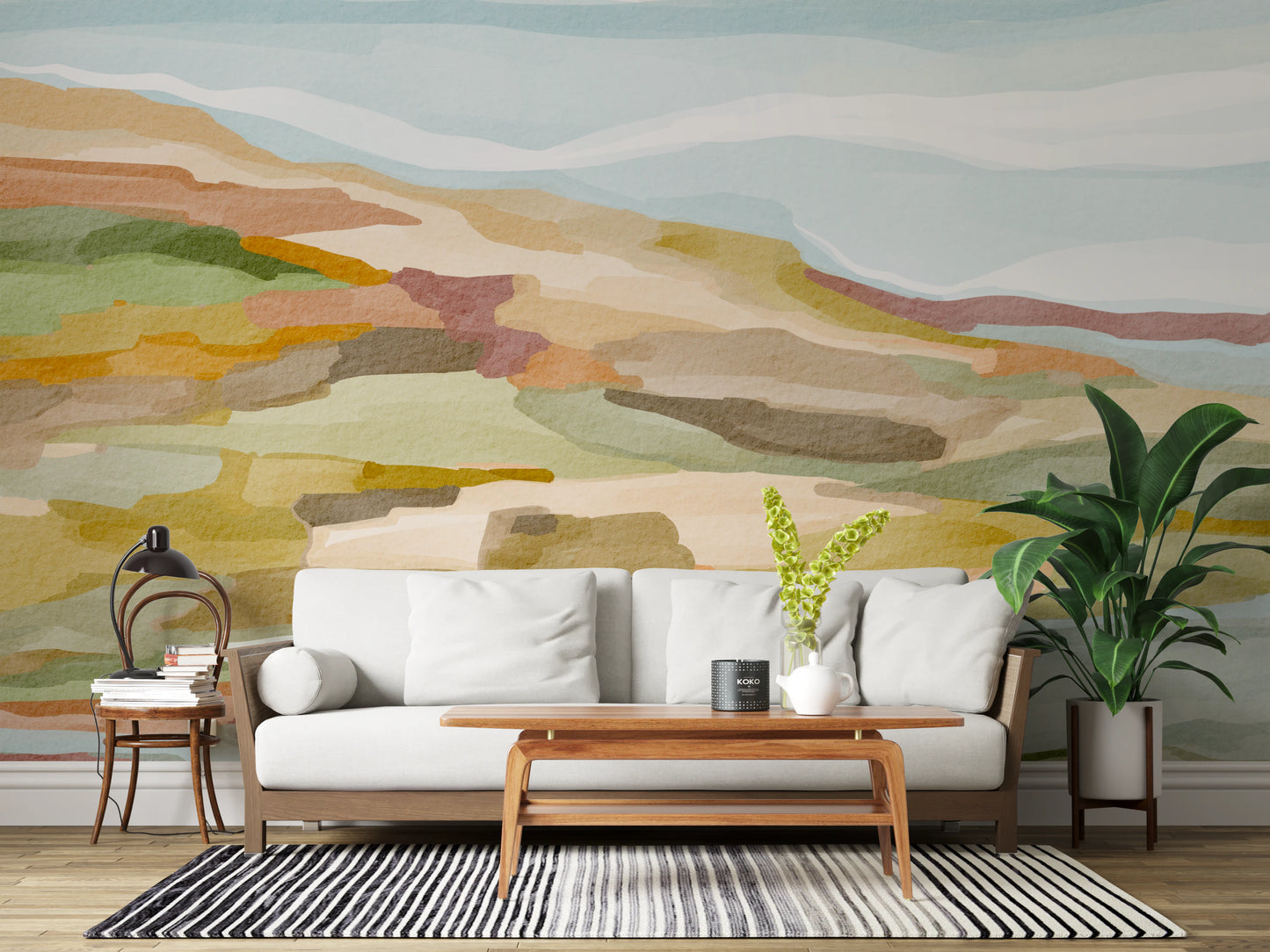 Wandbild „Bemalte Hügel“