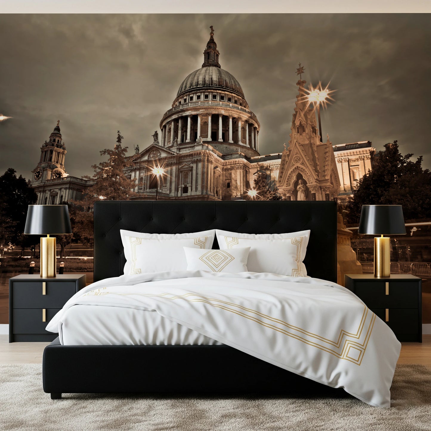 セントポール大聖堂のセピア色の壁画