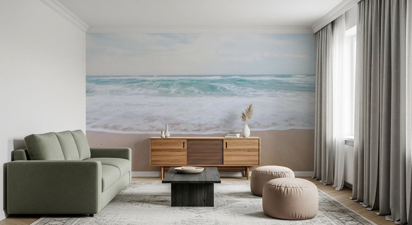 穏やかな海岸の風景の壁画