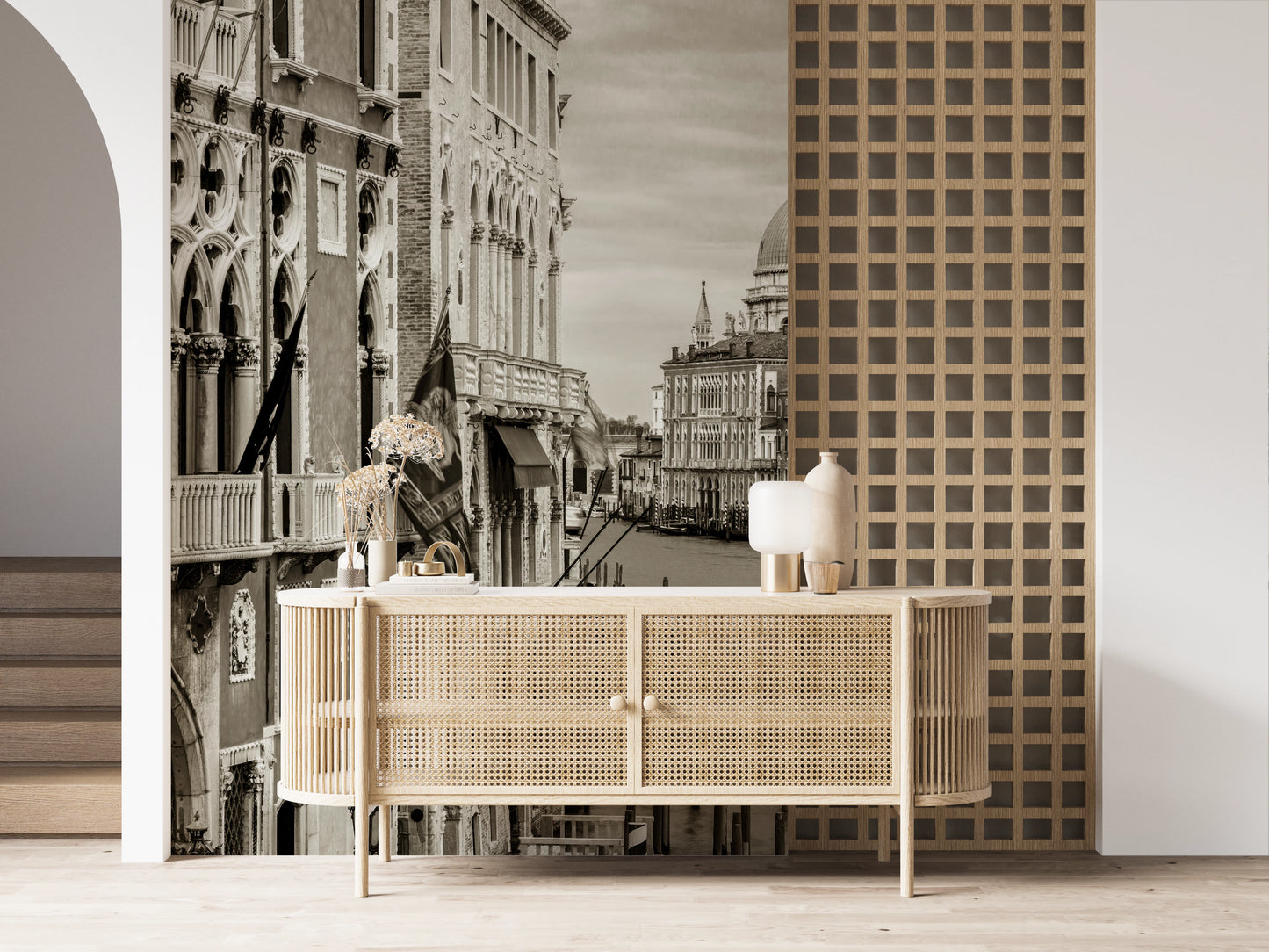 ヴィンテージのベニスの景色の壁画