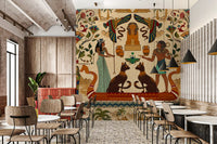 The Ancient Echoes Wall Mural featuring nature and figures.