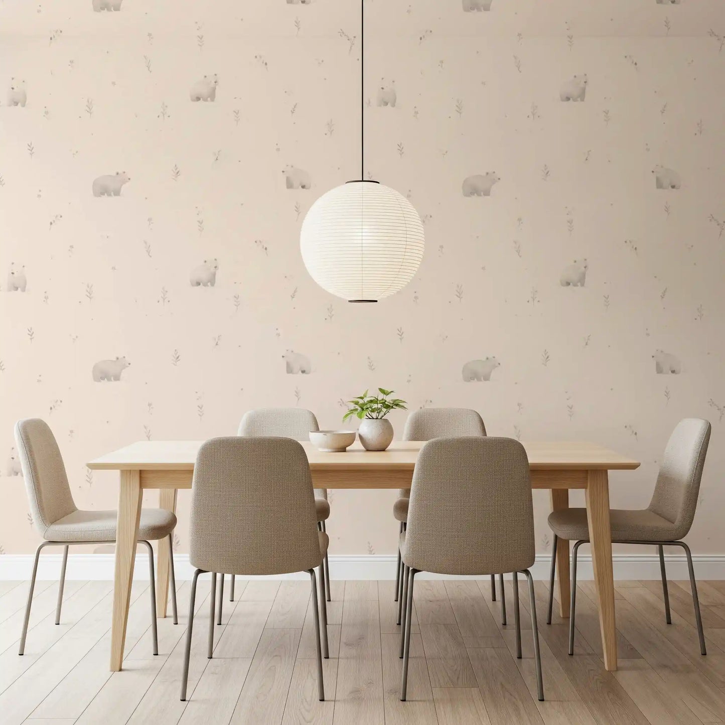 Gentle Bear Meadow Wallpaper⁠