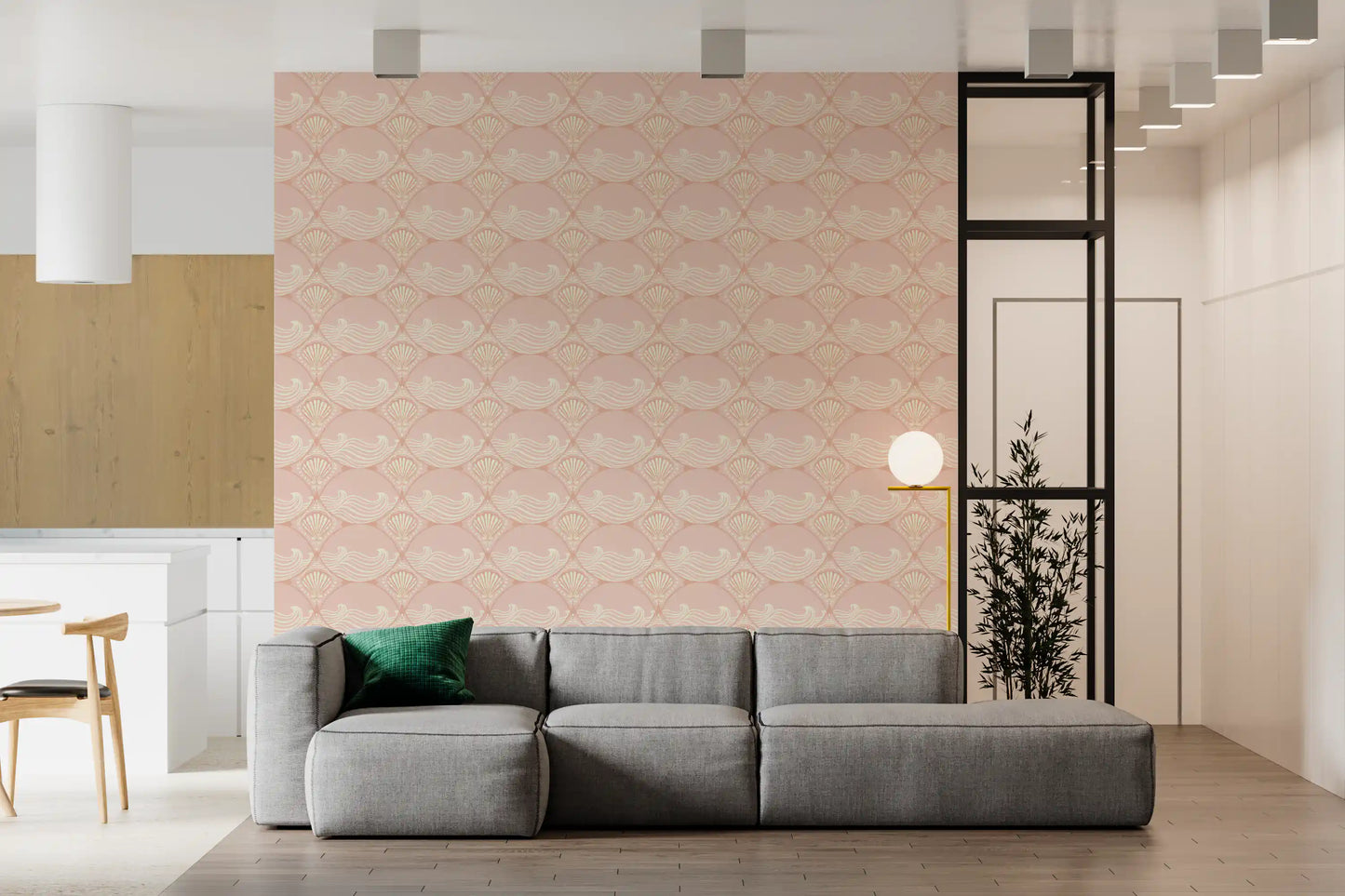 Papier peint Sérénité des coquillages et vagues