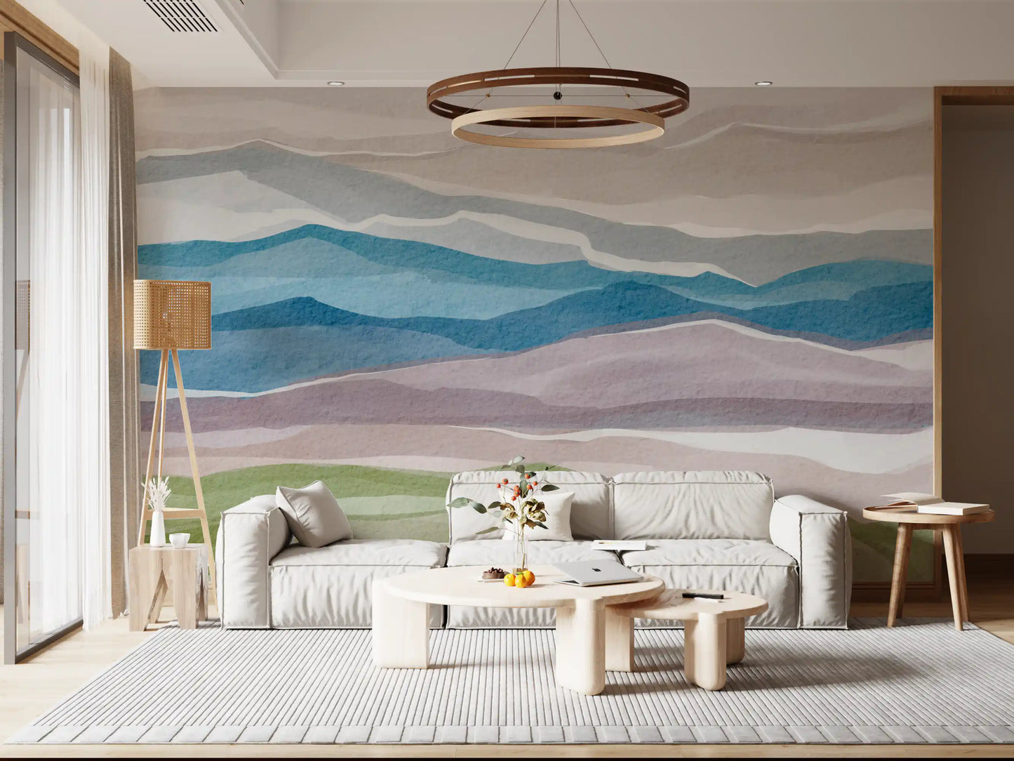 Serene Layered Horizons Wall Mural
