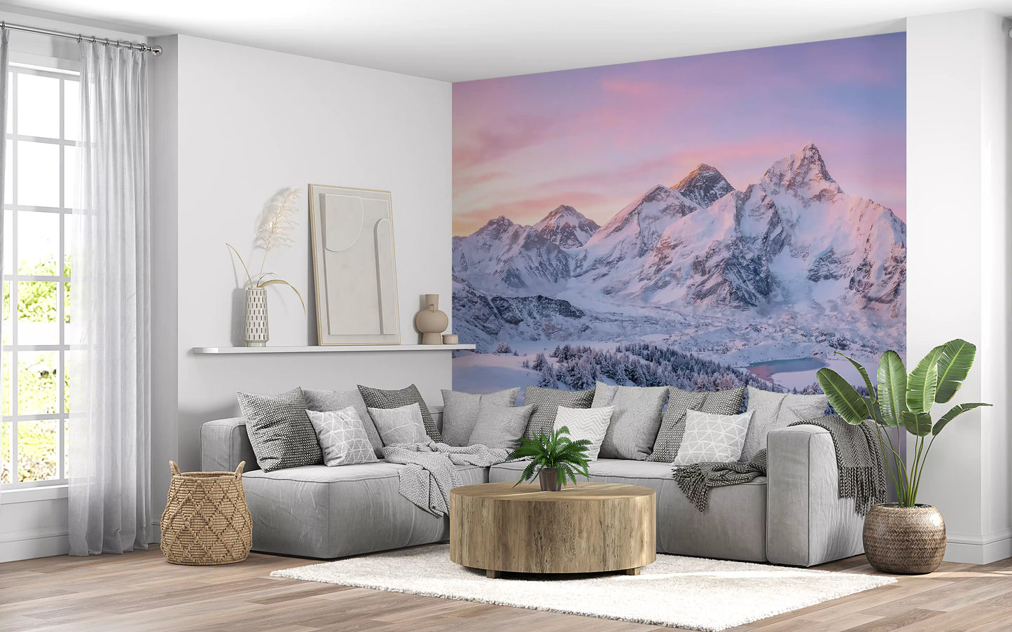 Alpenglow Peaks Panorama Wall Mural