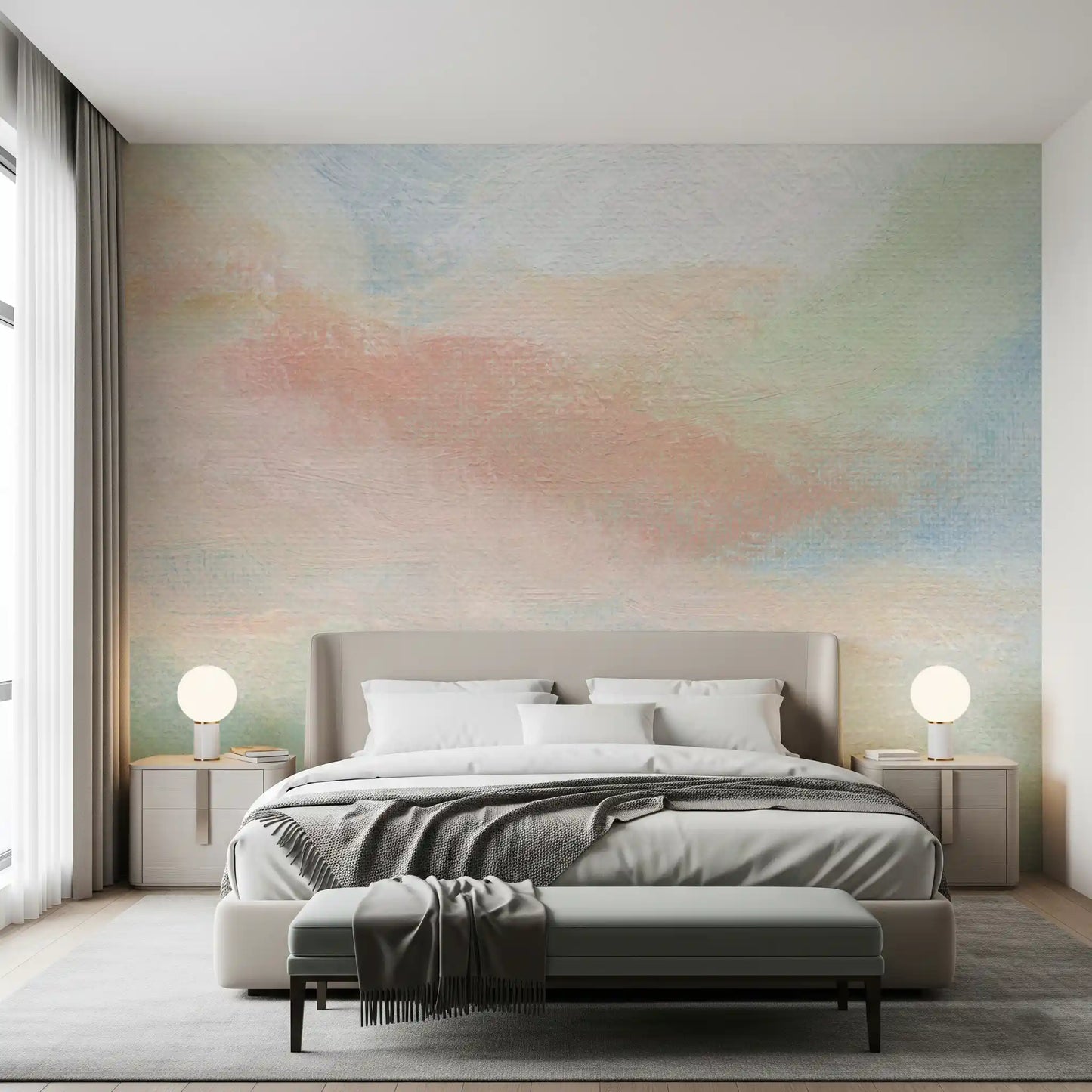 Ethereal Brushstroke Hues Wall Mural