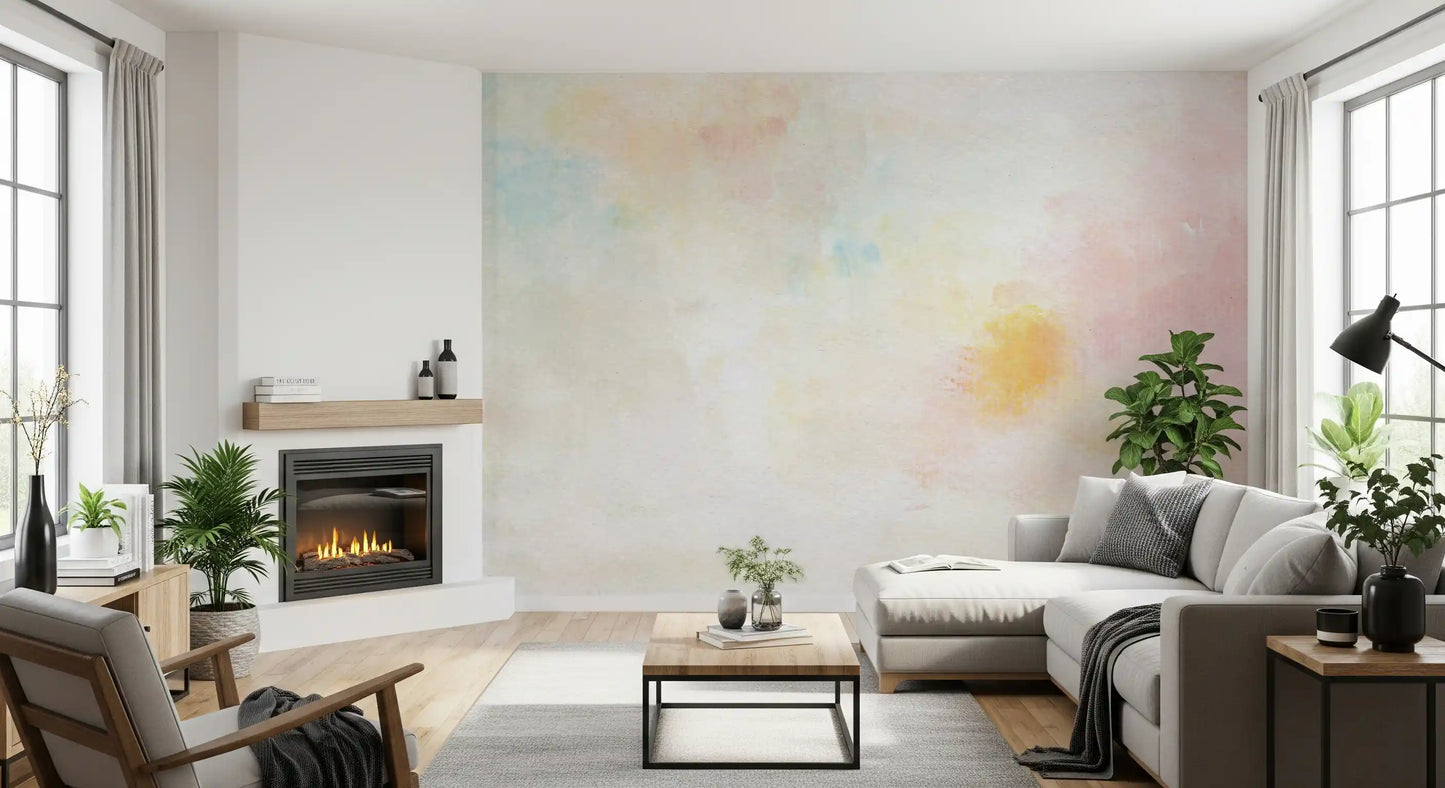 Gentle Pastel Wash Wall Mural