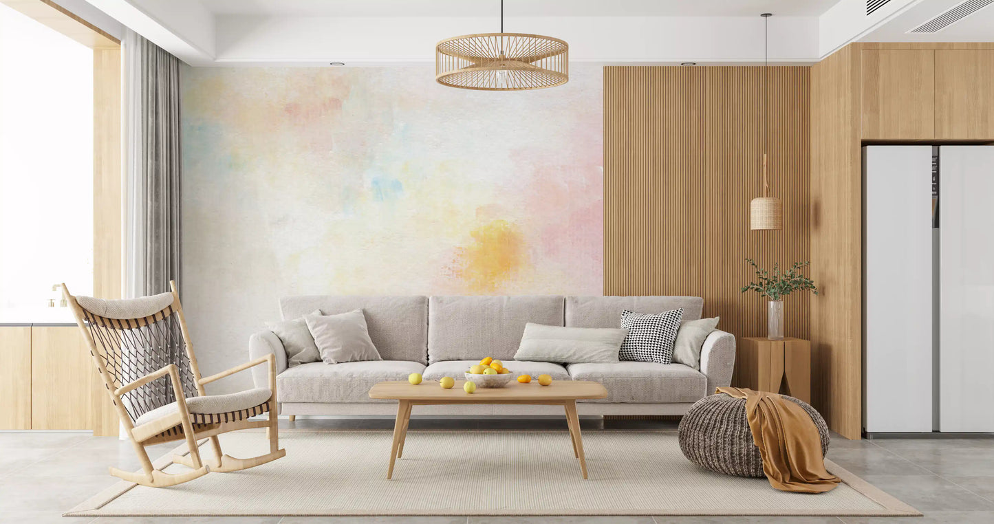 Gentle Pastel Wash Wall Mural