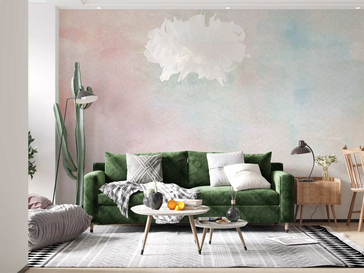 Ethereal Watercolor Wash Wall Mural