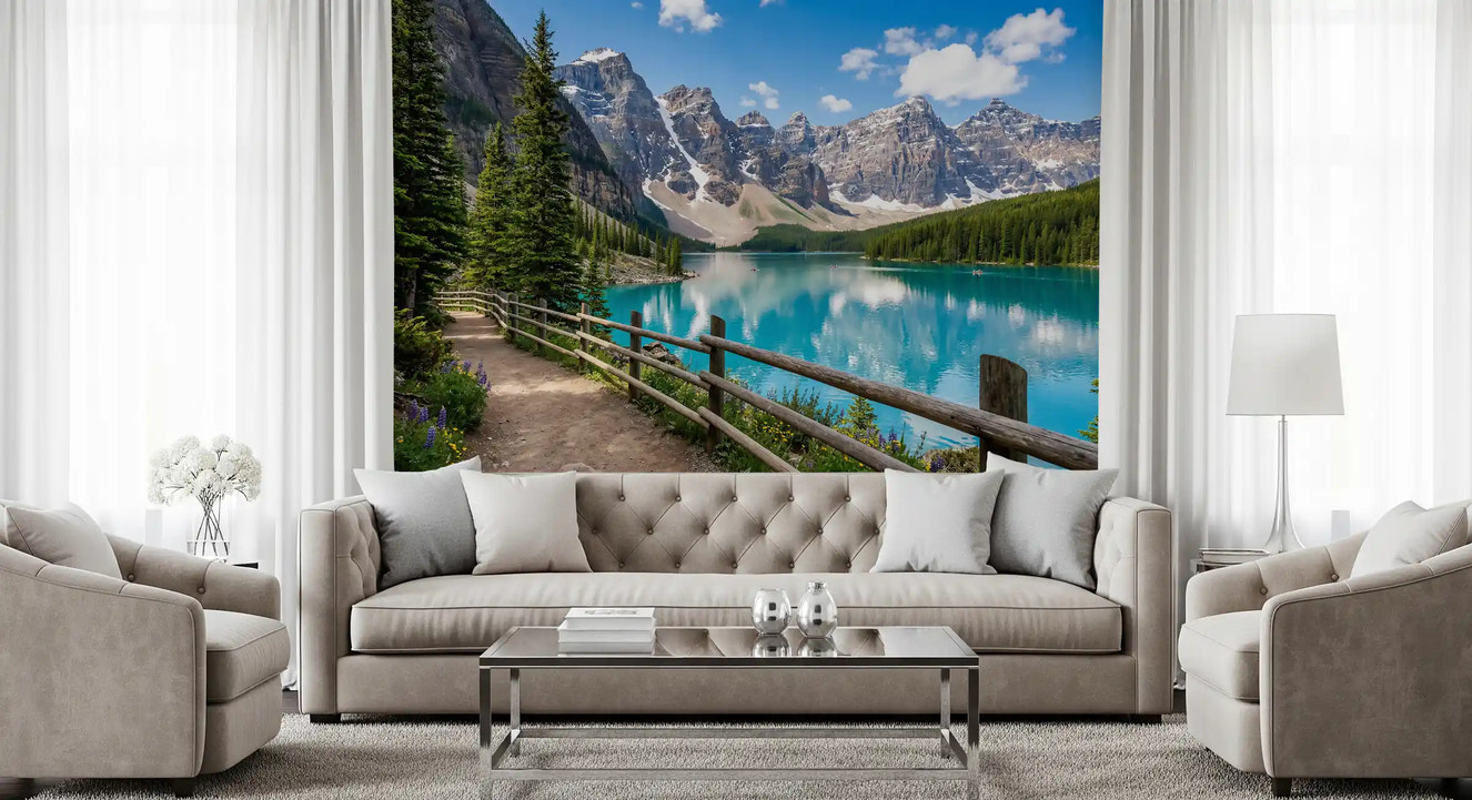 Turquoise Peaks Trail Wall Mural