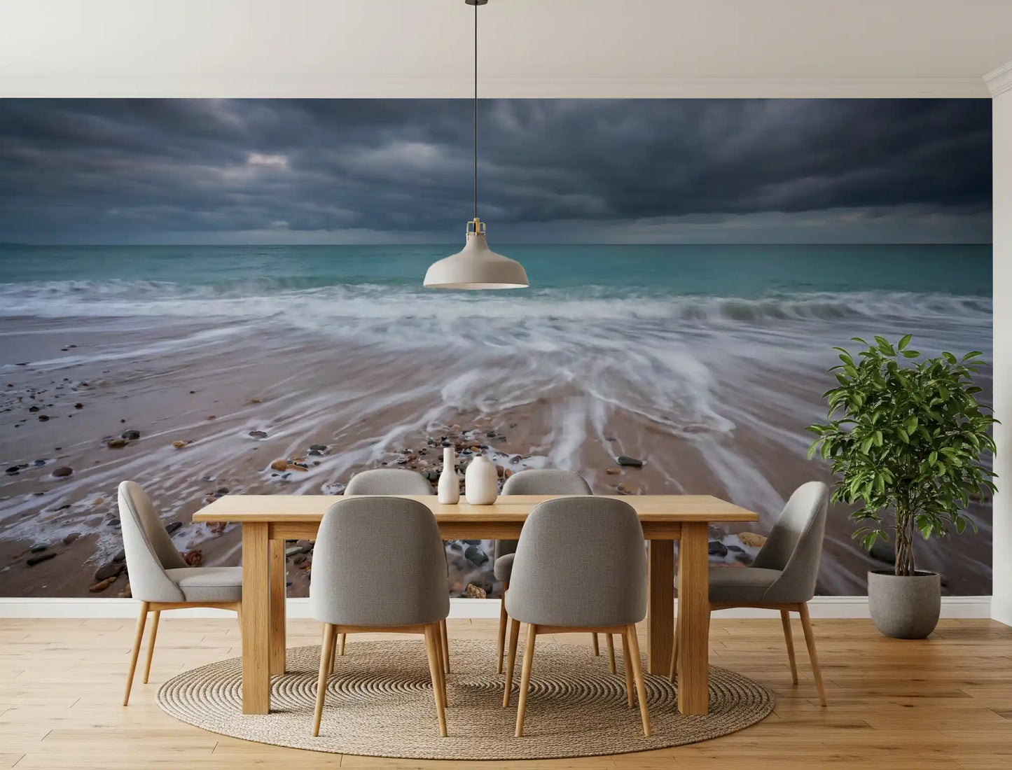 Coastal Horizon Flow Wall Mural