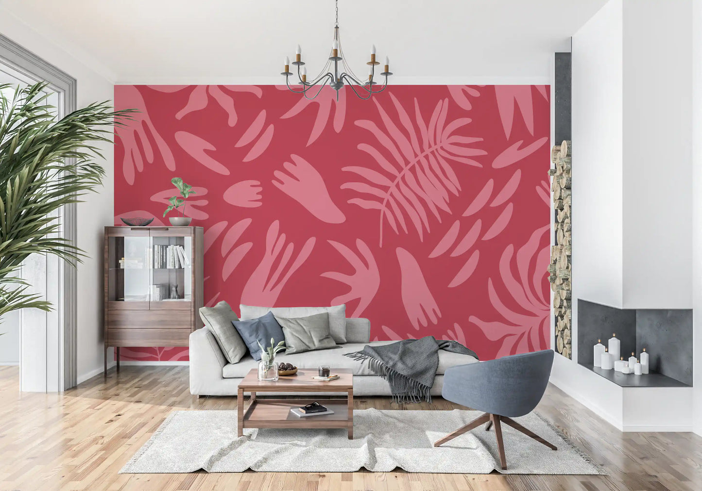 Fototapeta Crimson Botanical Dance