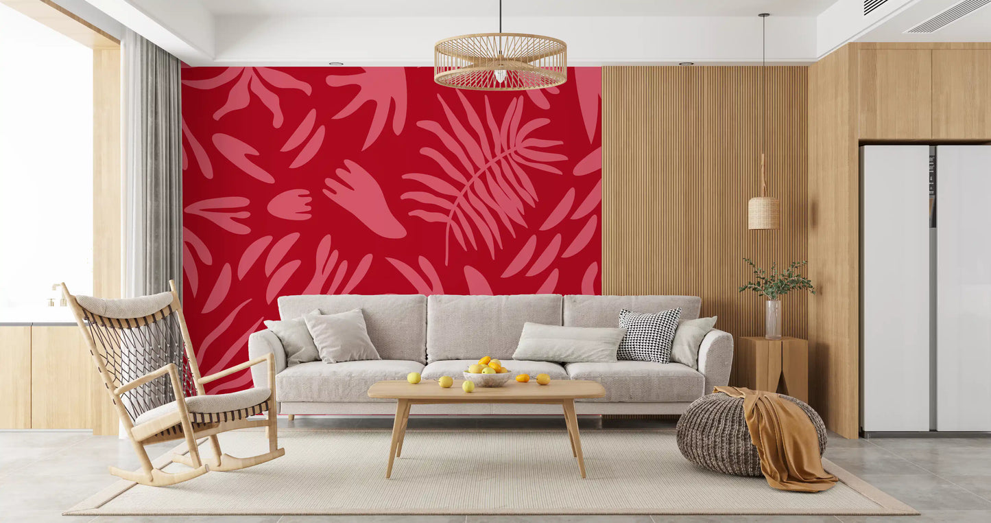 Fototapeta Crimson Botanical Dance