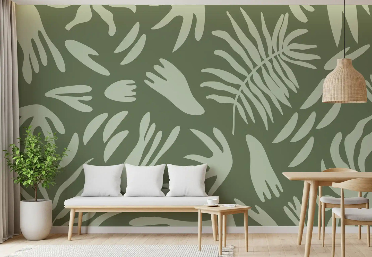 Fresque murale Organic Green Flow