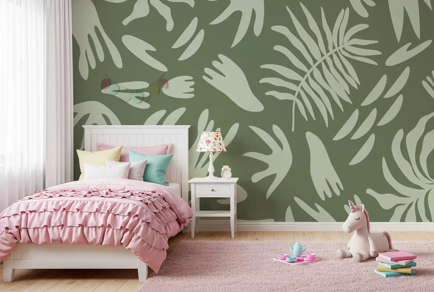 Fresque murale Organic Green Flow