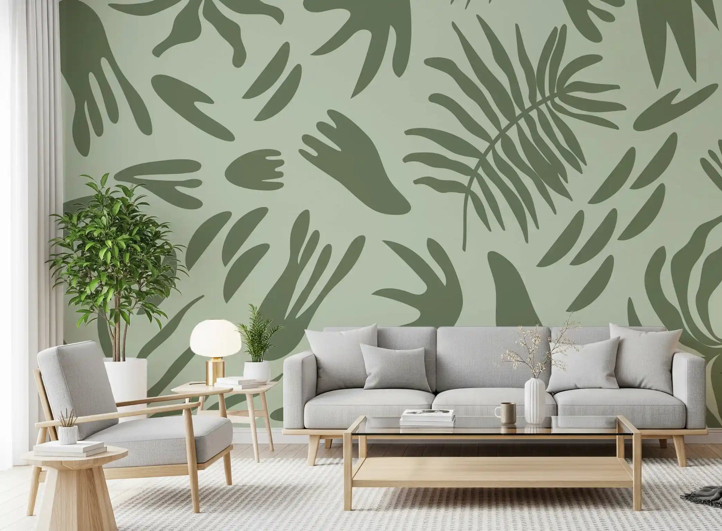 Verdant Shapes Harmony Wall Mural