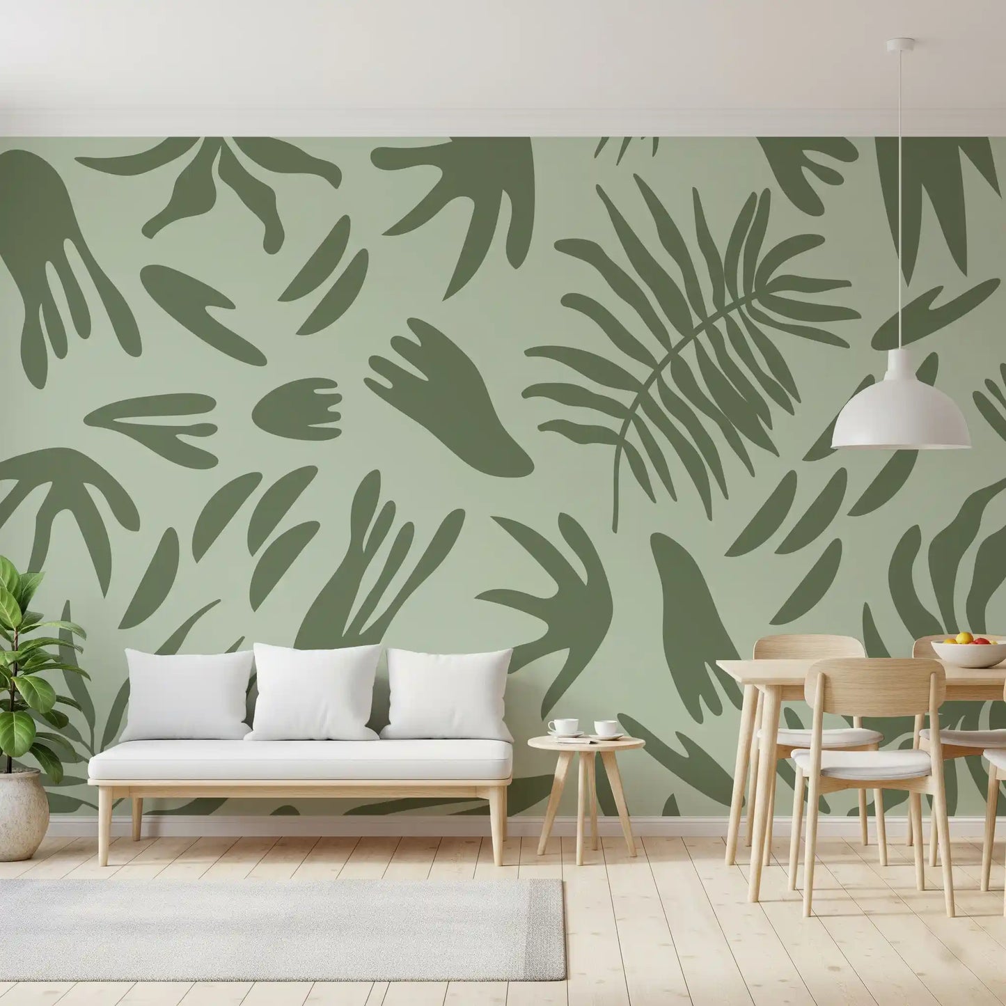 Verdant Shapes Harmony Wall Mural