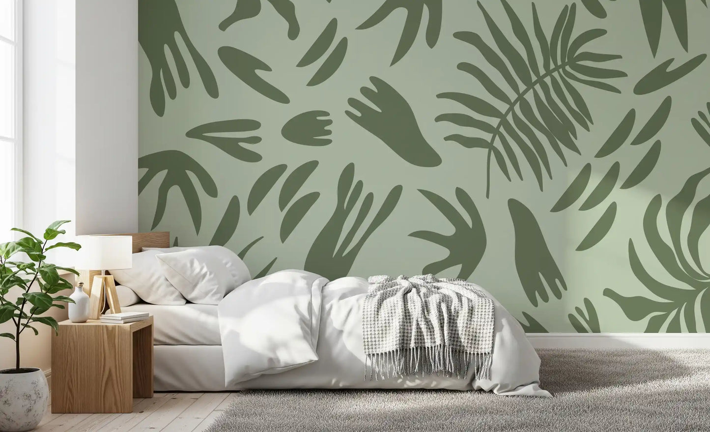 Verdant Shapes Harmony Wall Mural