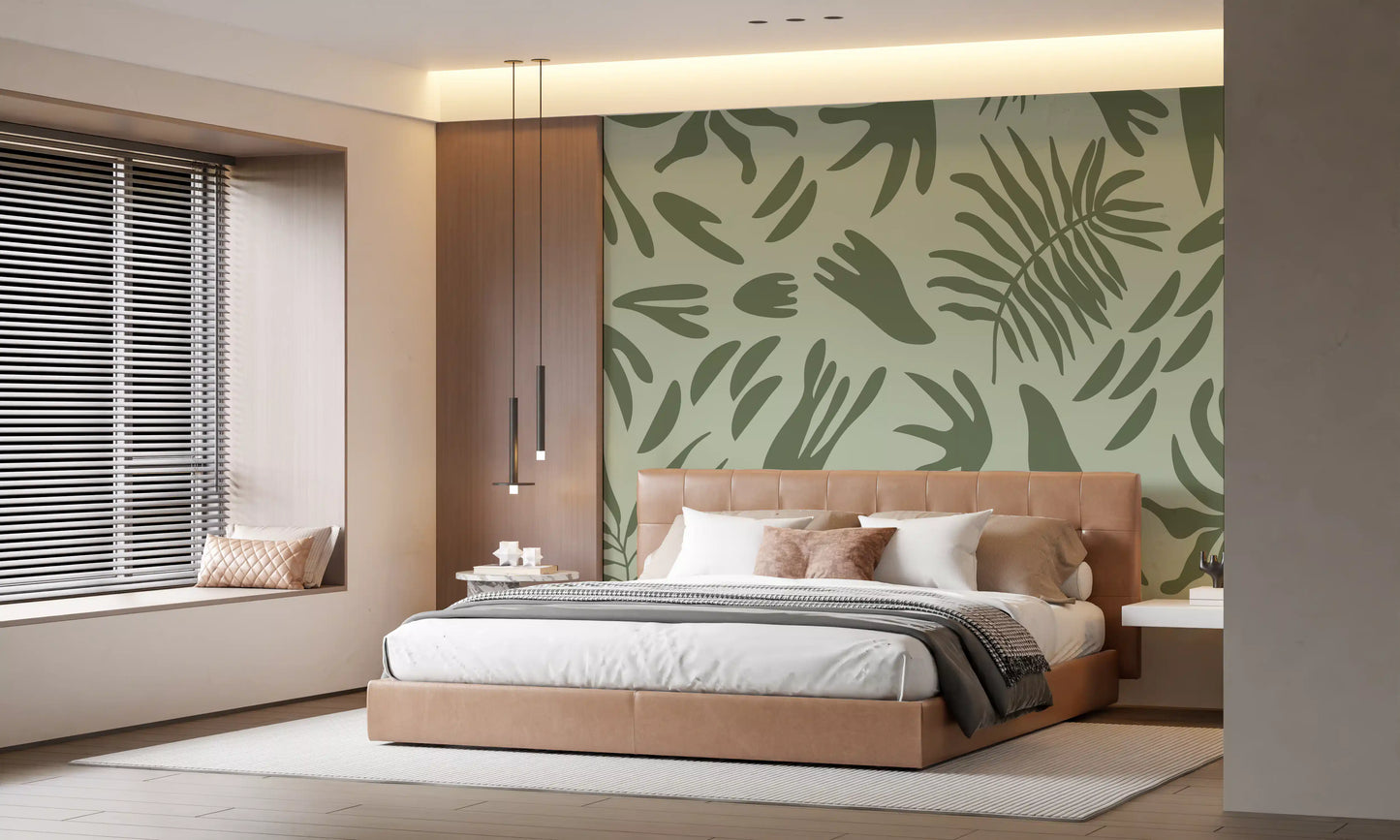 Verdant Shapes Harmony Wall Mural