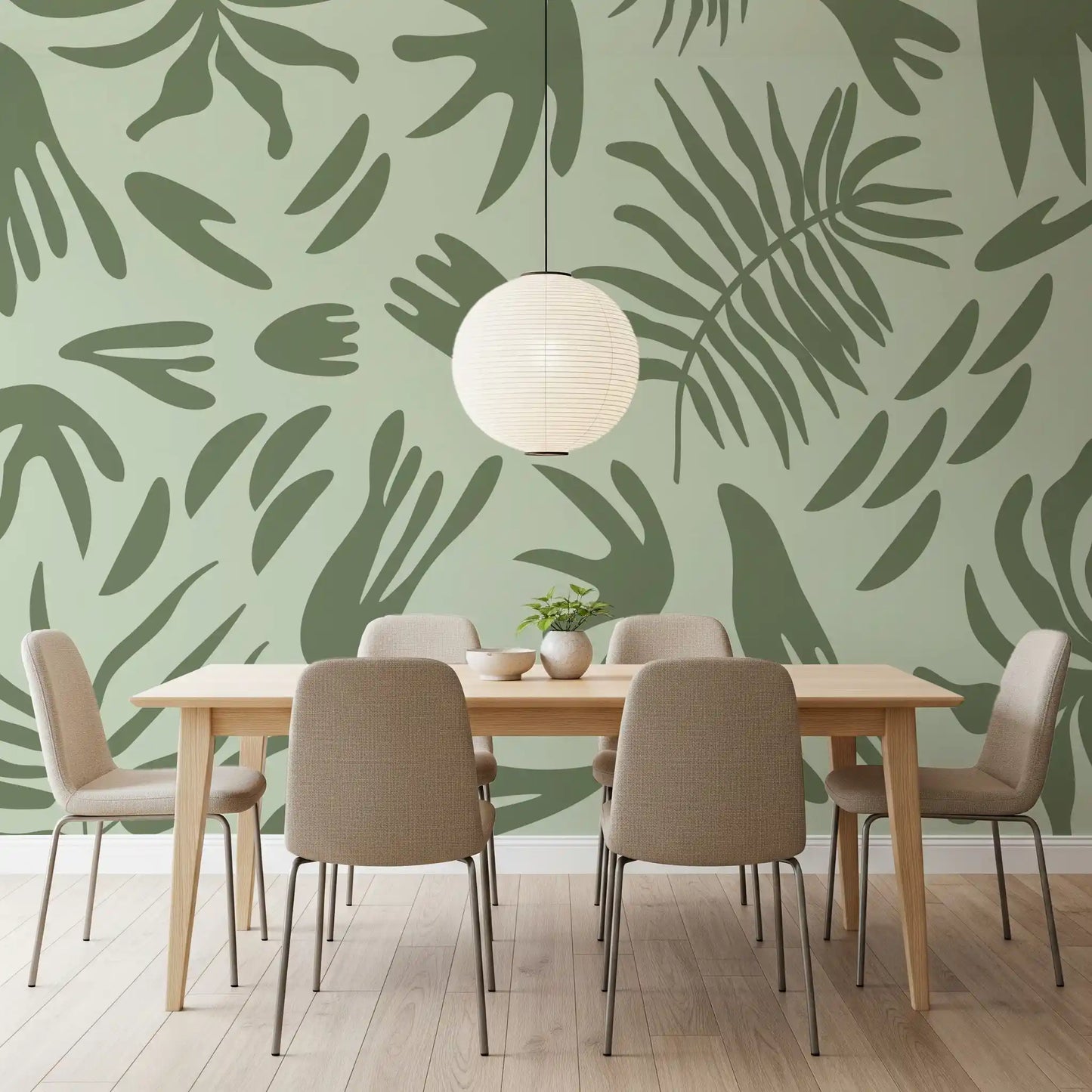 Verdant Shapes Harmony Wall Mural