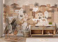 Camel desert wall mural mono village study room setup