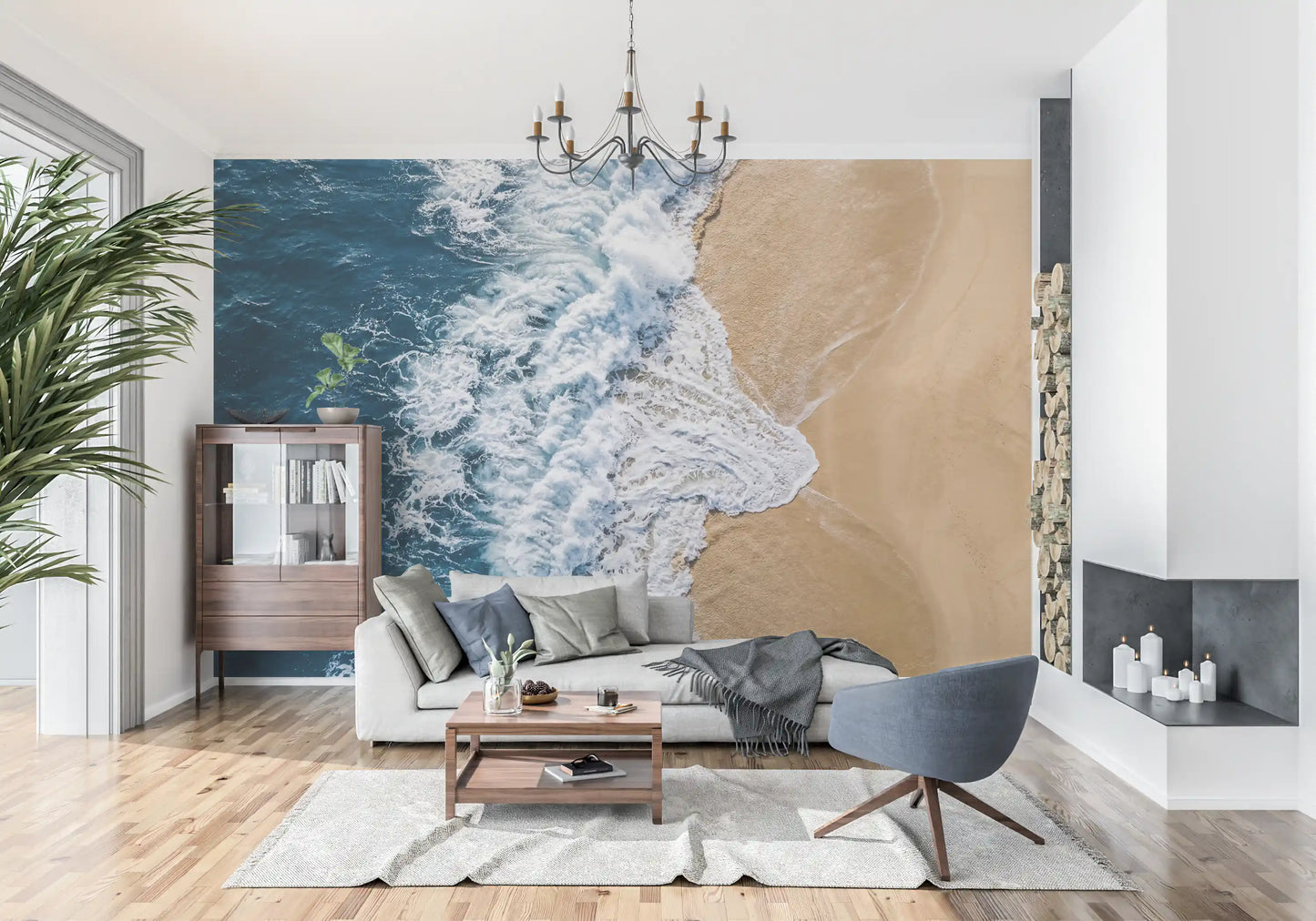 Sea Vs Land Wall Mural