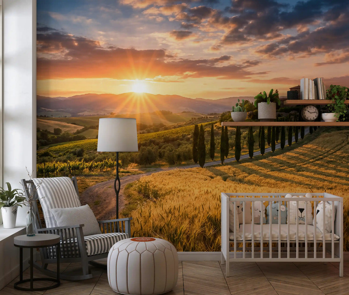 Tuscan Golden Hour Wall Mural