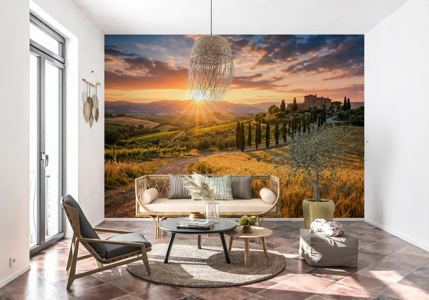Tuscan Golden Hour Wall Mural