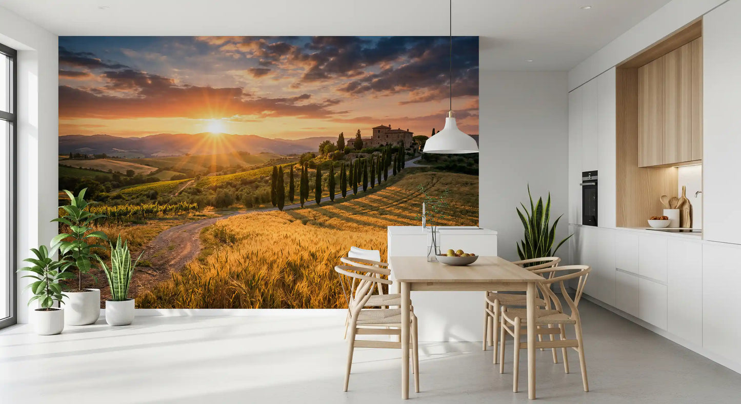 Tuscan Golden Hour Wall Mural