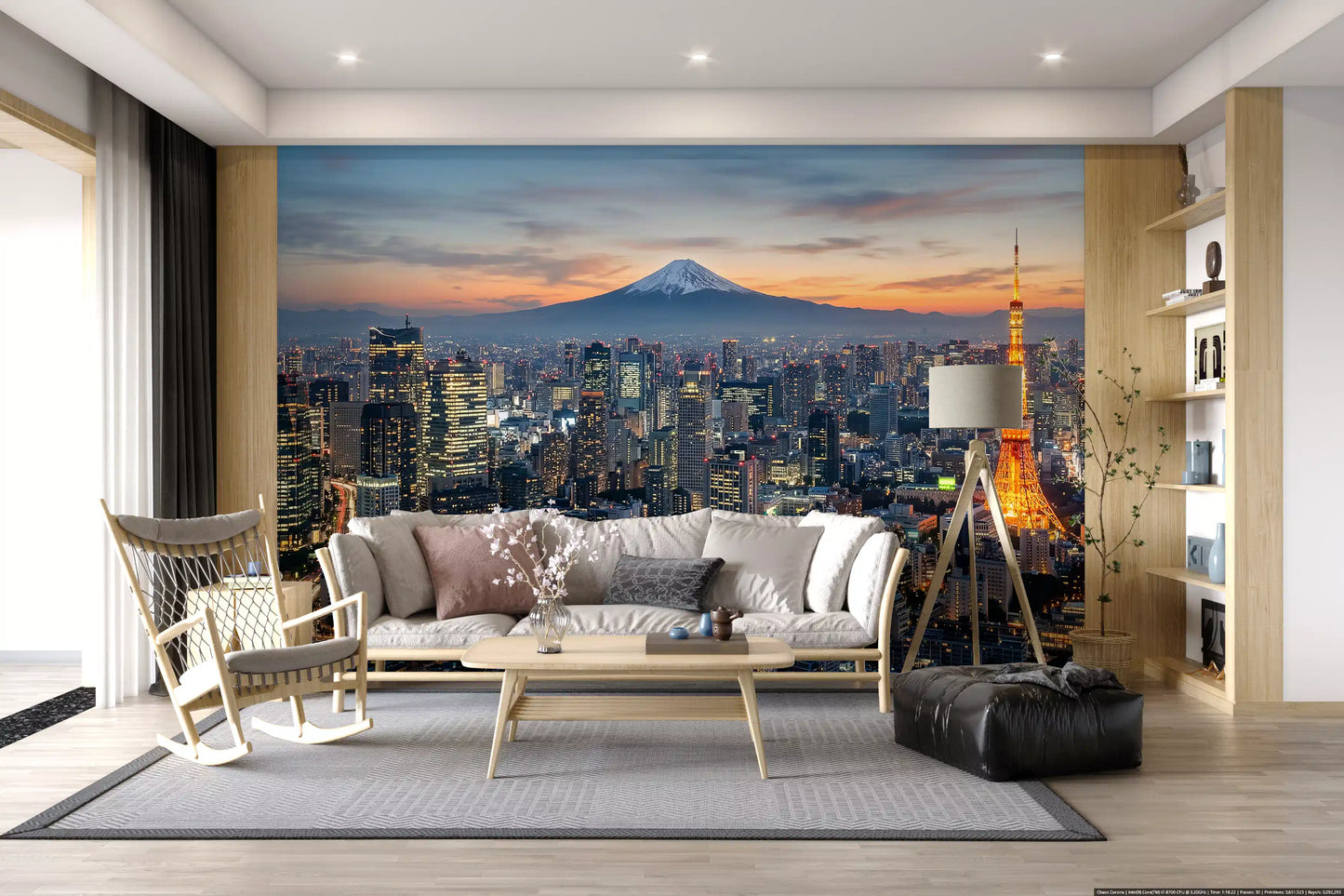 Tokyo & Fuji: Metropolitan Sunset Grandeur Wall Mural