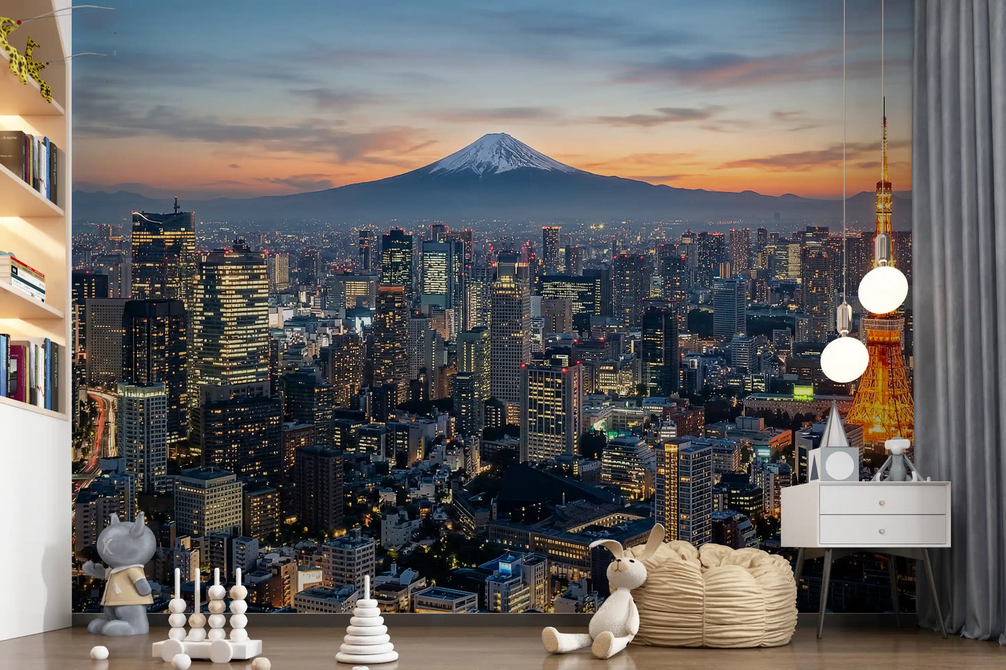 Tokyo & Fuji: Metropolitan Sunset Grandeur Wall Mural