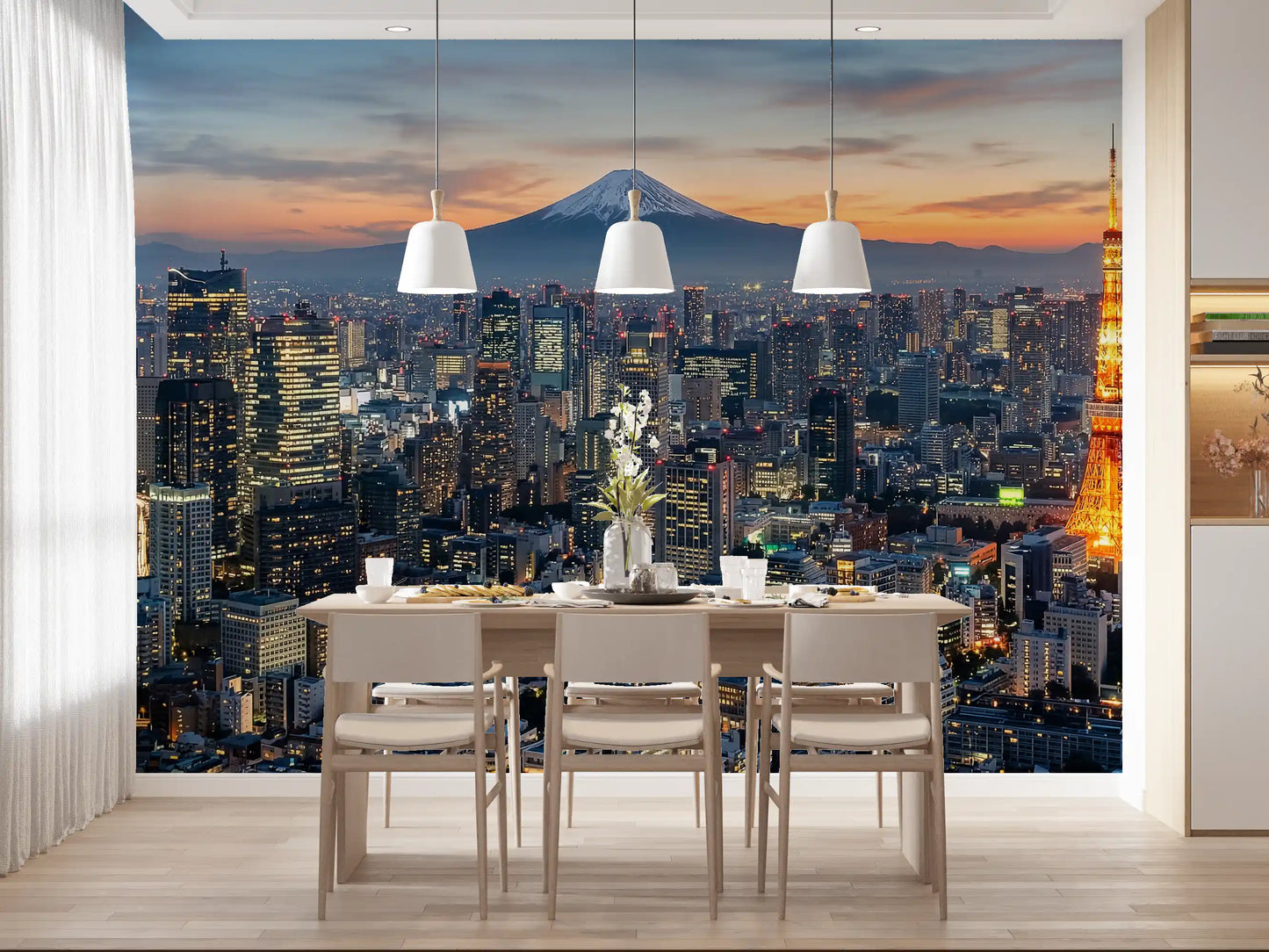 Tokyo & Fuji: Metropolitan Sunset Grandeur Wall Mural