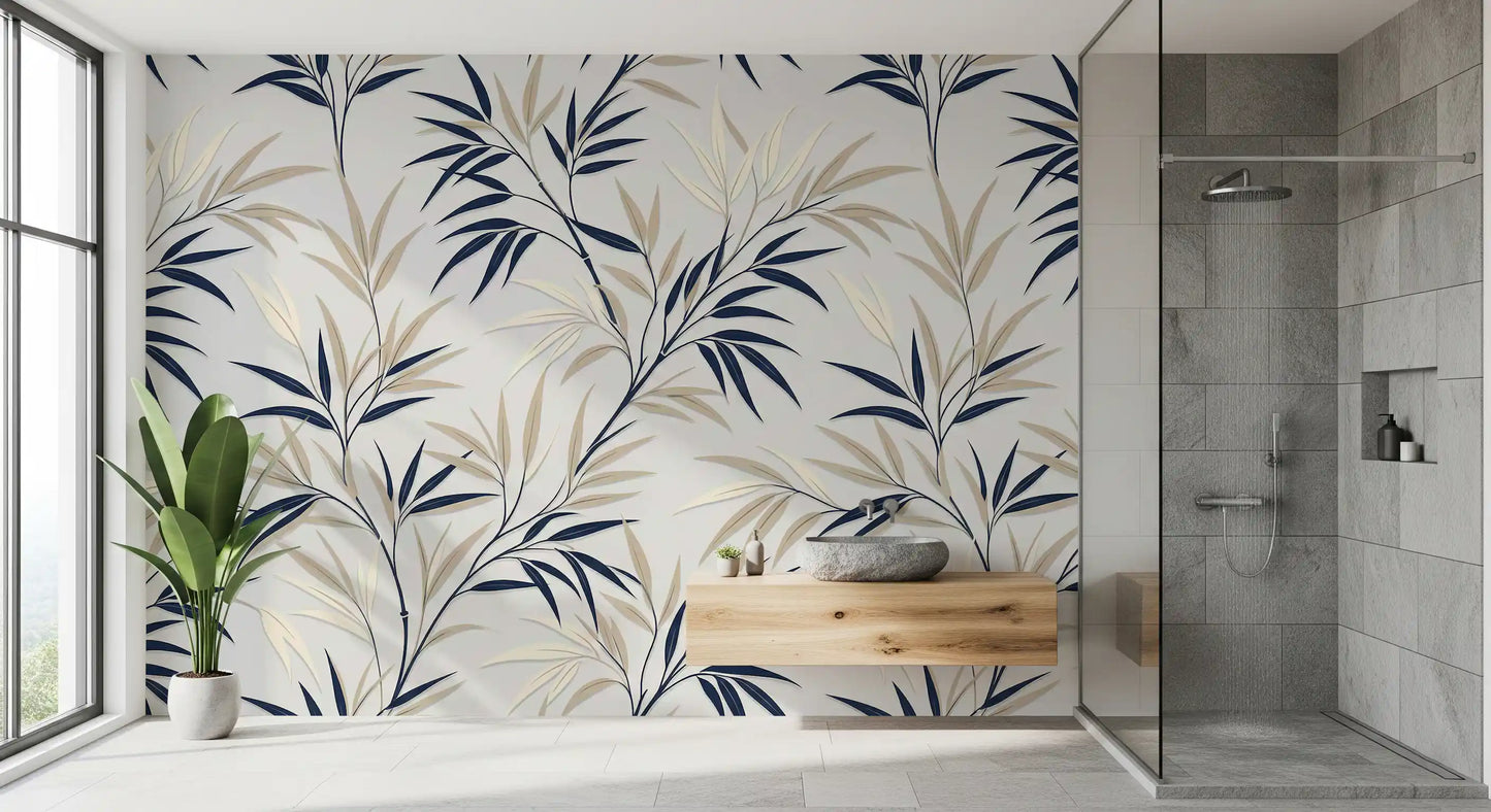 Serene Bamboo Whispers Wall Mural