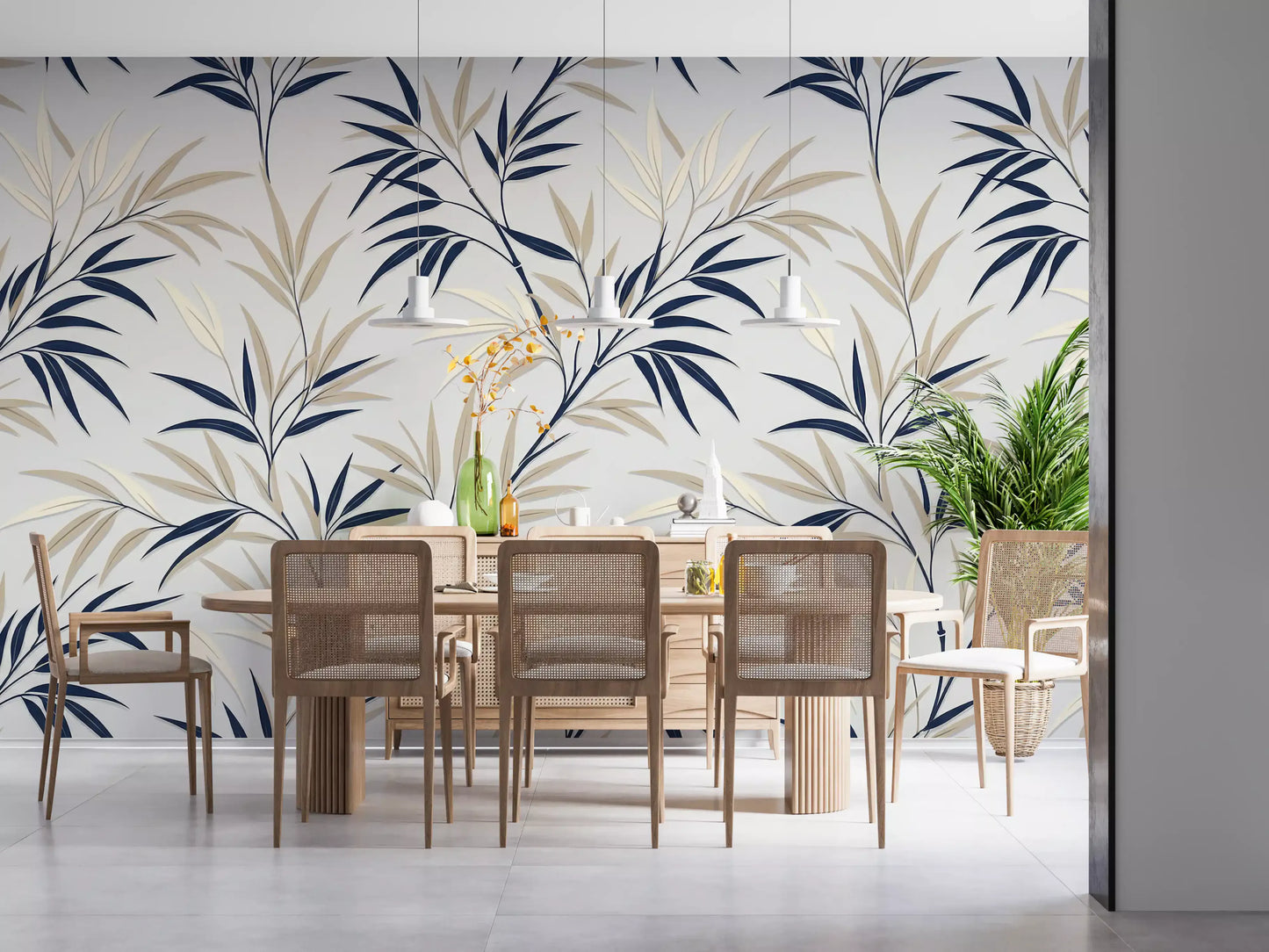 Serene Bamboo Whispers Wall Mural
