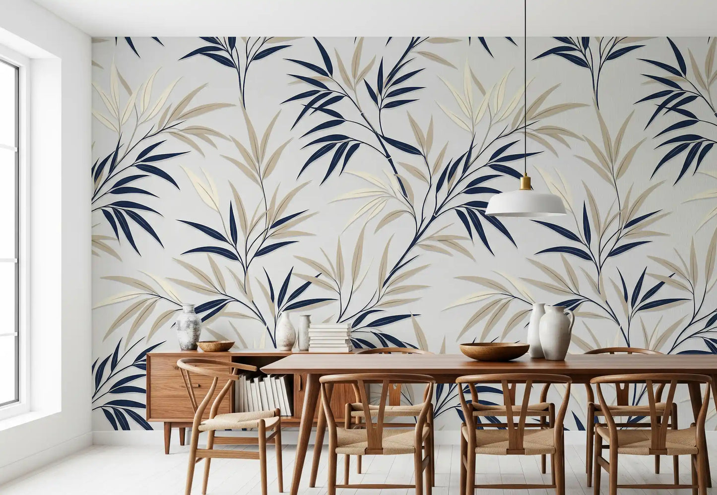 Serene Bamboo Whispers Wall Mural