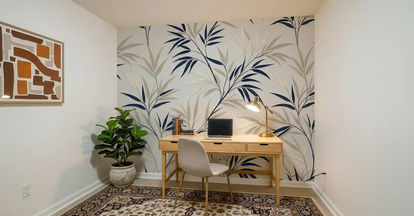 Serene Bamboo Whispers Wall Mural