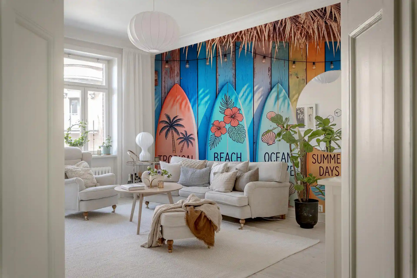 Tropical Surf Shack Dreams Wall Mural