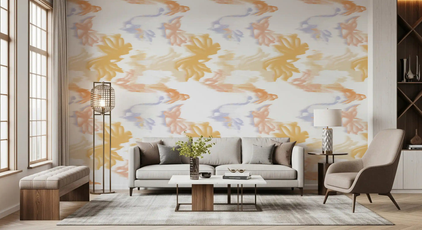 Hallway space using Lavado de Pastel Fluido wallpaper in pastel gradients