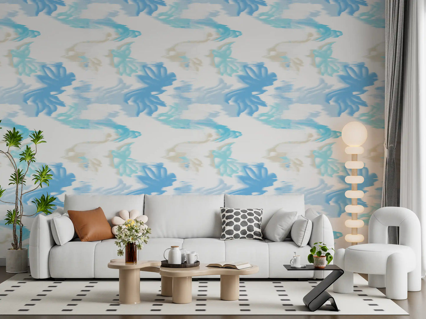 Fluid Serenity wallpaper with blended blue tones and smooth gradient effect