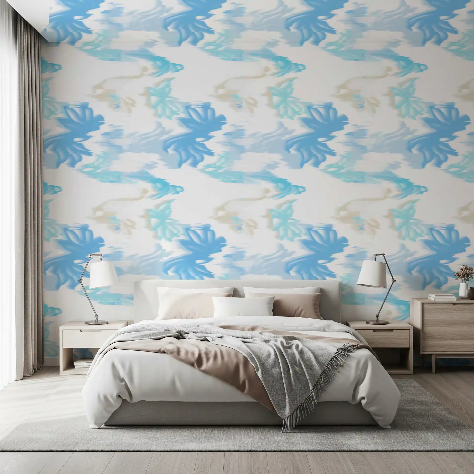 Fluid Serenity wallpaper with airy blue hues and subtle movement