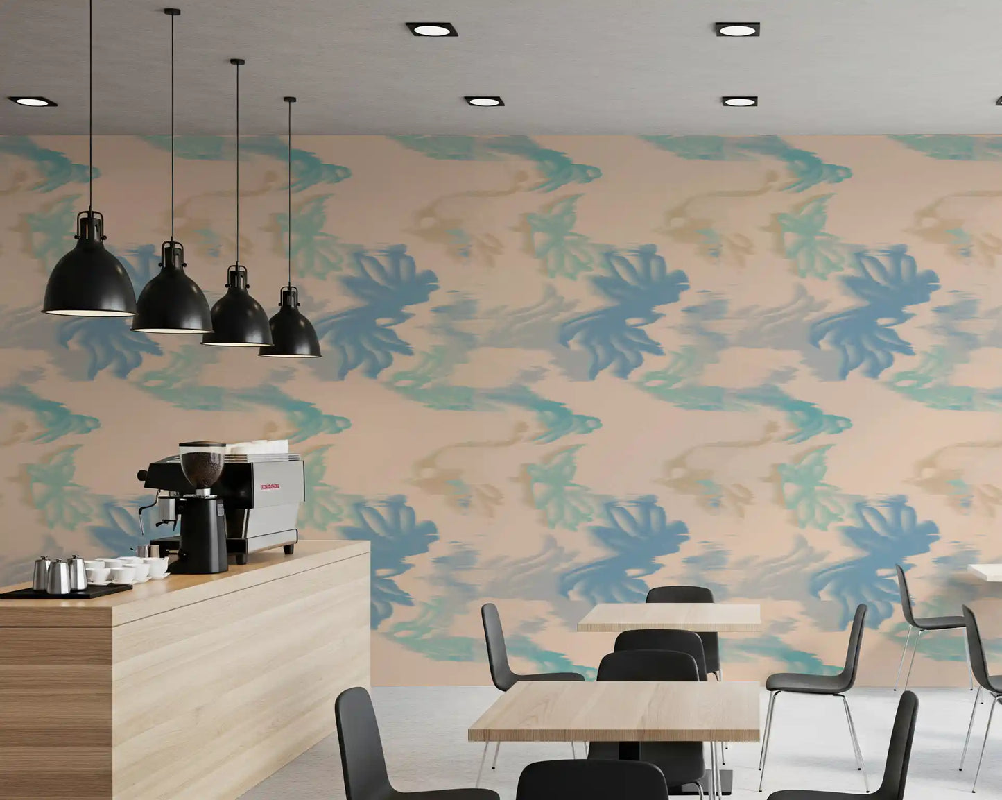 Aqua Drift Abstract wallpaper with airy blue hues and subtle movement