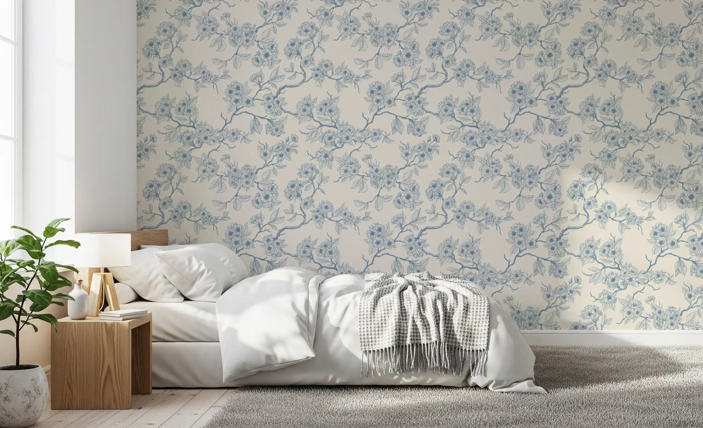 Serene Blossom Branches wallpaper showing delicate branch detailing
