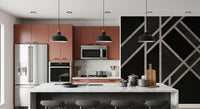 Luxe Black Art Deco wall mural with structured shapes and bold contrast
