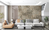 Organic Earth Tapestry wall mural with earthy tones and subtle patterns